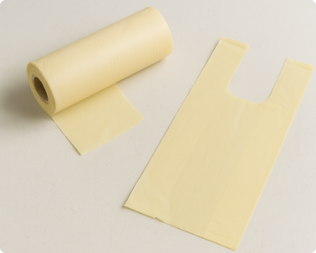 T-shirt bags on roll 3kg